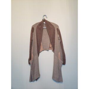 Sparrow Womens S Cardigan Open Front Cropped Back Anthropologie Waterfall Gray